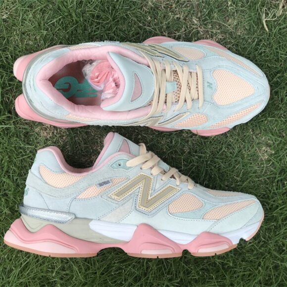 New Balance 9060 Light Blue and Pink Womens Casual Sneakers - Picture 12 of 15